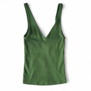 Abercrombie & Fitch Green V-Neck Tank Top